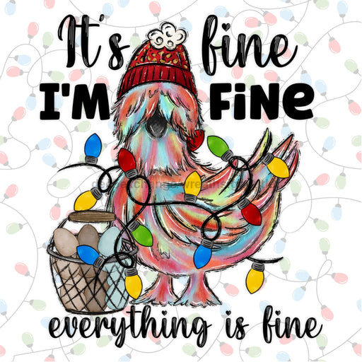 Christmas Sign Chicken Its Fine Dco-00799 For Wreath 10X10 Metal