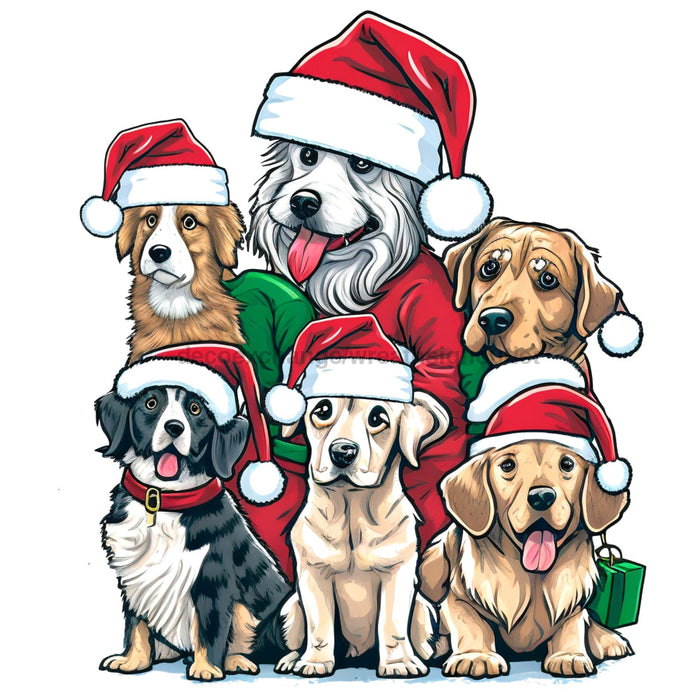 Christmas Sign Dogs Wood Sign Decoe-W-903416 22 Door Hanger