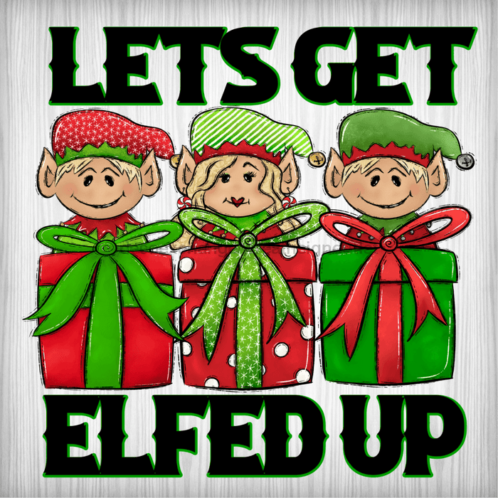 Christmas Sign Elf Funny Decoe-4491 For Wreath 10X10 Metal 10