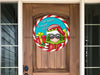 Christmas Sign Elf Surveillance Wood Sign Pcd-054-Dh 18 Door Hanger Wood Round