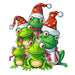 Christmas Sign Frogs Wood Sign Decoe-W-903417 22 Door Hanger