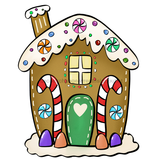 Christmas Sign, Gingerbread House, wood sign, DECOE-W-035 - DecoExchange®