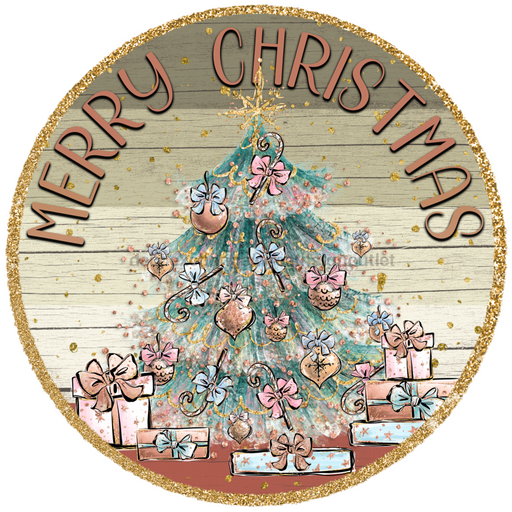 Christmas Sign Merry Decoe-5215 10’ Metal Round