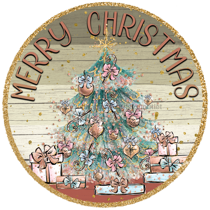 Christmas Sign Merry Decoe-5215 10’ Metal Round