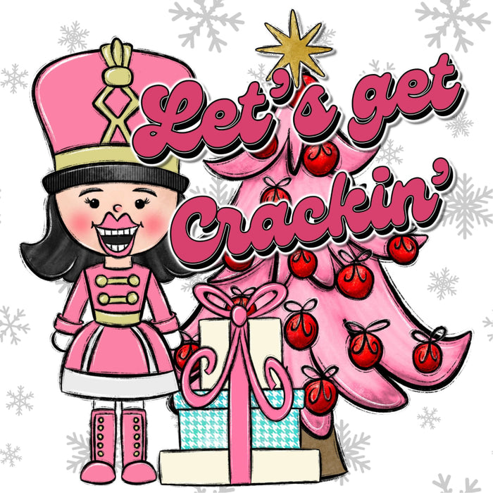 Christmas Sign Nutcracker Pink Dco-00803 For Wreath 10X10 Metal
