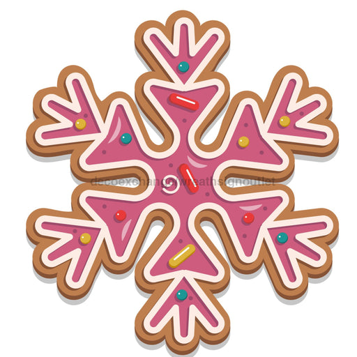 Christmas Sign Pink Snowflake Wood Sign Decoe-W-903428 22 Door Hanger