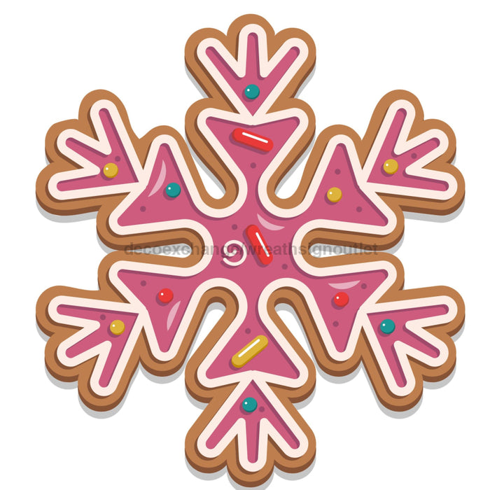 Christmas Sign Pink Snowflake Wood Sign Decoe-W-903428 22 Door Hanger