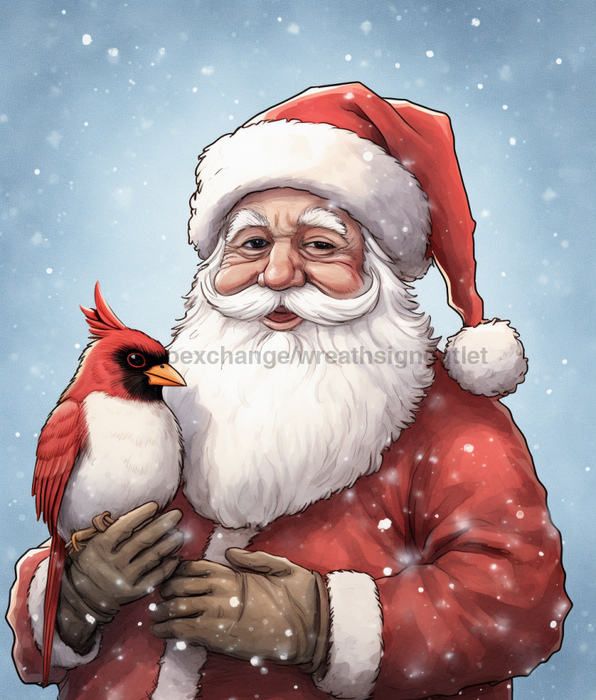 Christmas Sign, Santa Sign, DCO-00190, Sign For Wreath, 8x10" Metal Sign - DecoExchange®