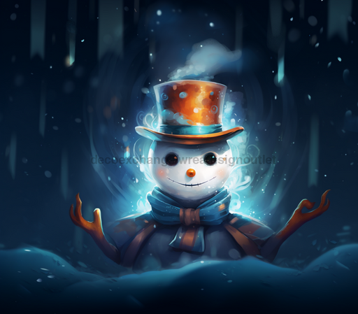 Christmas Sign, Snowman Sign, Christmas, DCO-00242, Sign For Wreath, 10x10" Metal Sign - DecoExchange®