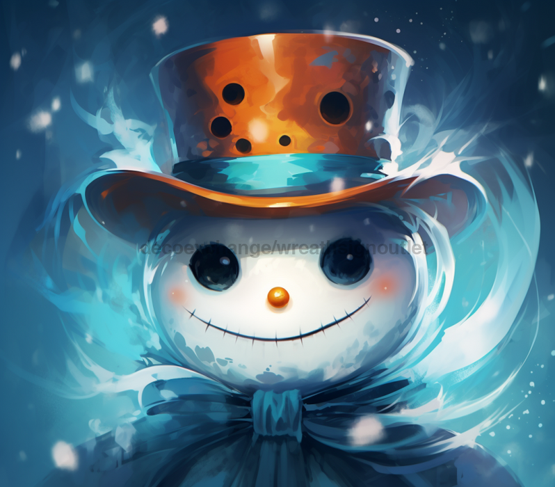 Christmas Sign Snowman Dco-00252 For Wreath 10X10 Metal