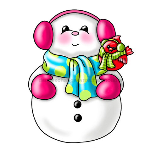 Christmas Sign Snowman Winter Wood Sign Pcd-W-066 22 Door Hanger