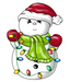 Christmas Sign Snowman Winter Wood Sign Pcd-W-069 22 Door Hanger