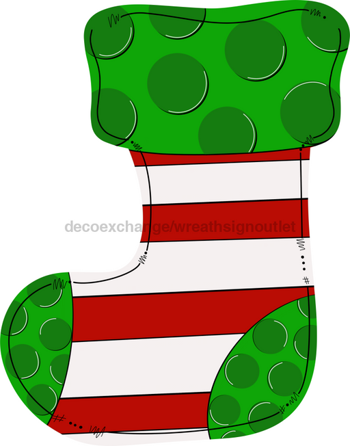 Christmas Sign, Christmas Stocking, wood sign, DECOE-W-296, 22" Door Hanger - DecoExchange®