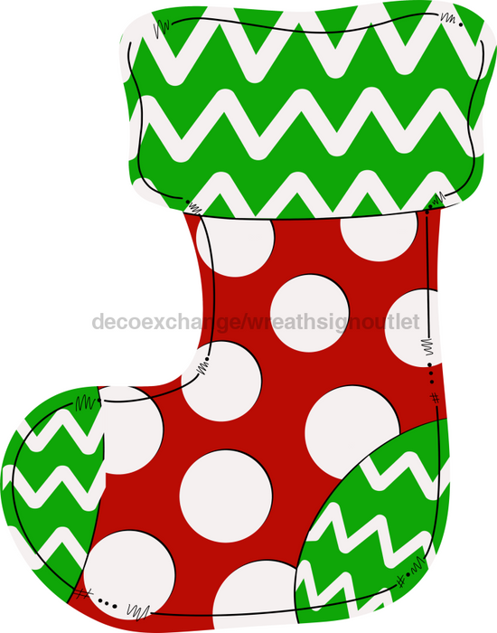 Christmas Sign, Christmas Stocking, wood sign, DECOE-W-298, 22" Door Hanger - DecoExchange®