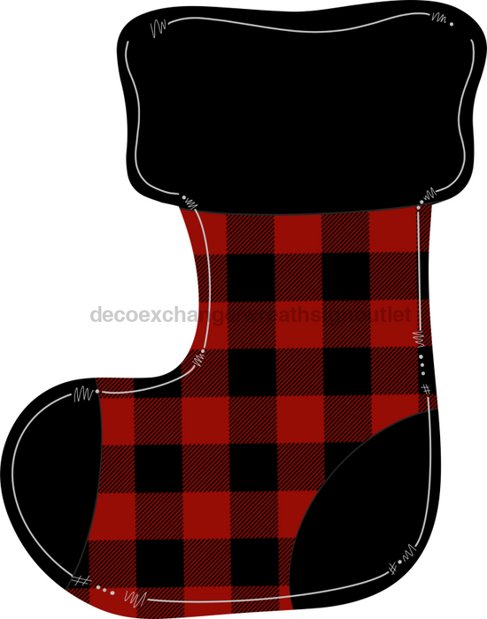 Christmas Sign, Christmas Stocking, wood sign, DECOE-W-299, 22" Door Hanger - DecoExchange®