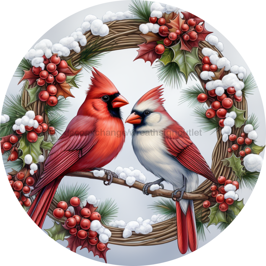 christmas-sign-winter-sign-cardinal-sign-dco-00609-sign-for-wreath-10-round-metal-sign