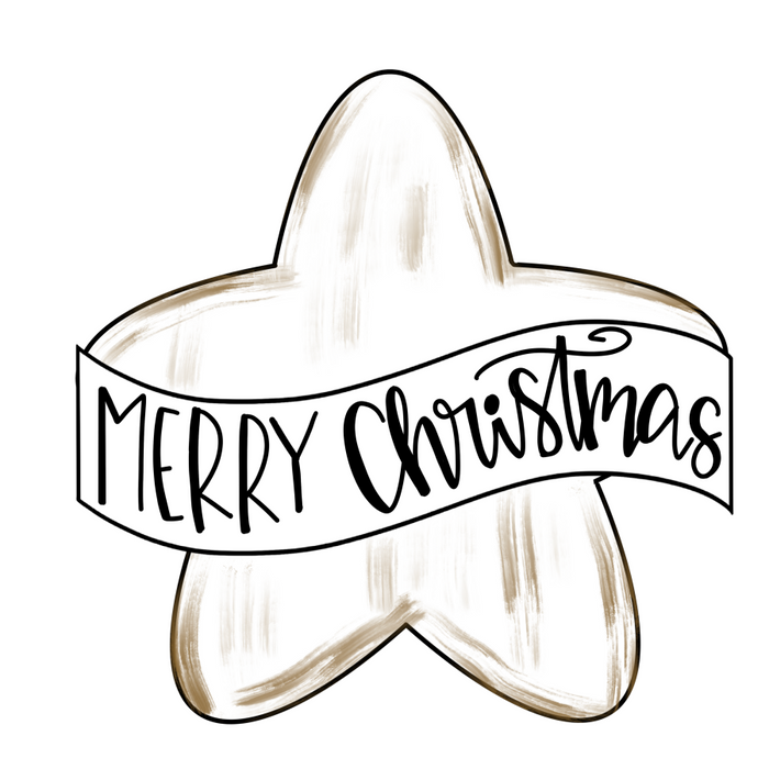 Christmas Star Wood Wreath Sign Mj-W-00003 14’