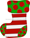 Christmas Stocking Sign Whimsical Door Hanger Wood Sign Decoe-W-198 22