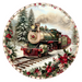 Christmas Train, DCO-102700-D, Sign For Wreath, 10" Wood Sign