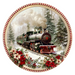 Christmas Train, DCO-102701, Sign For Wreath, 10" Metal Sign