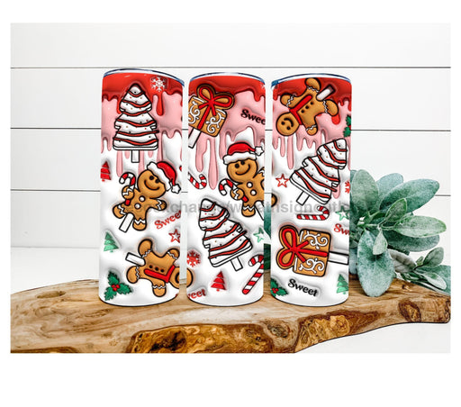 Christmas Tumbler 20 Oz Skinny Decoetumbler-340