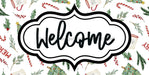 Christmas Welcome Sign Dco-00655 For Wreath 6X12 Metal