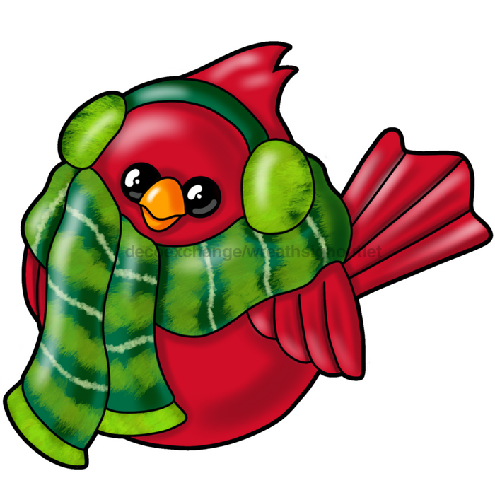 Chunky Cardinal Sign Winter Wood Sign Pcd-W-107 11 Wreath 22 Door Hanger