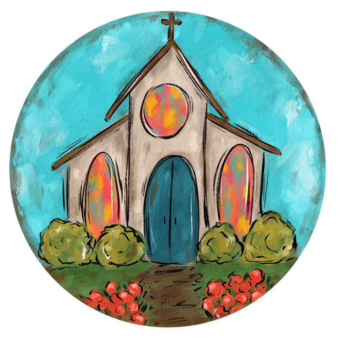 Church Door Hanger Wood Sign Decoe-W-903454 22