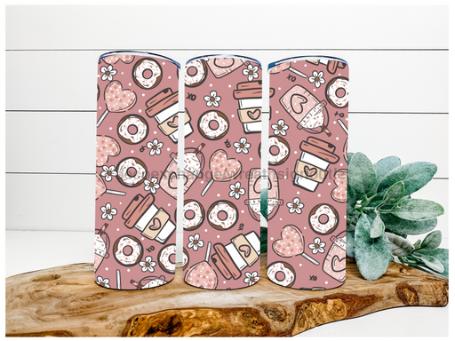 Coffee Donuts 20 oz Skinny Tumbler DECOETUMBLER-057 - DecoExchange