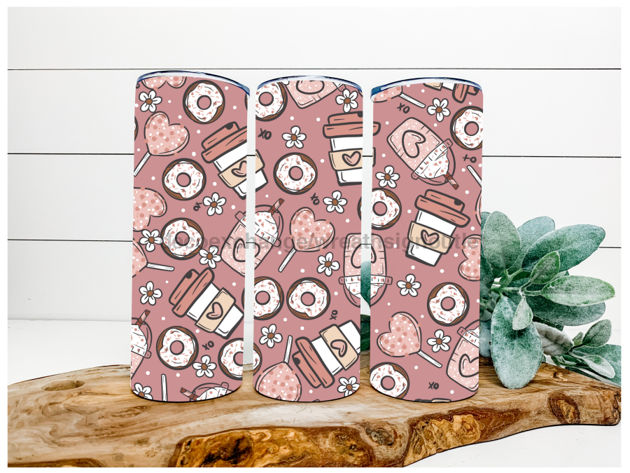 Coffee Donuts 20 oz Skinny Tumbler DECOETUMBLER-057 - DecoExchange