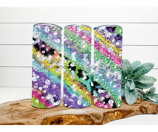 Colorful Leopard Rainbow Tumbler, 20 oz Skinny Tumbler DECOETUMBLER-180 - DecoExchange