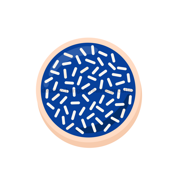 Cookie Door Hanger Classic Blue Sugar Decoe-W-903742-Dh 22’ Wood