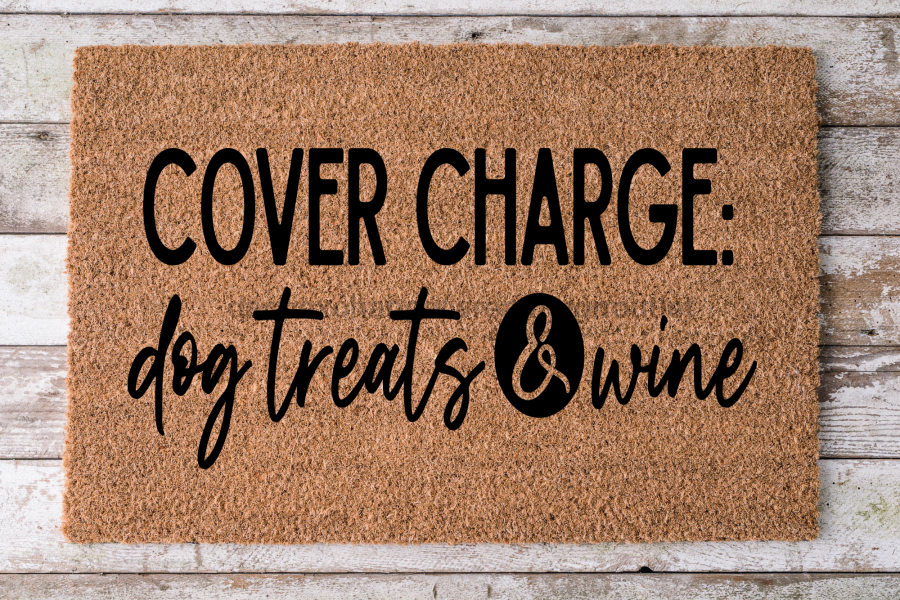 Cover Charge Dog Treats - Dog Door Mat - 30x18" Coir Door Mat - DECOE-CM-010 - DecoExchange