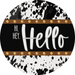 Cow Door Hanger Hello Dco-01371-Dh 18’ Round Wood