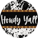 Cow Door Hanger Howdy Yall Dco-01370-Dh 18’ Round Wood