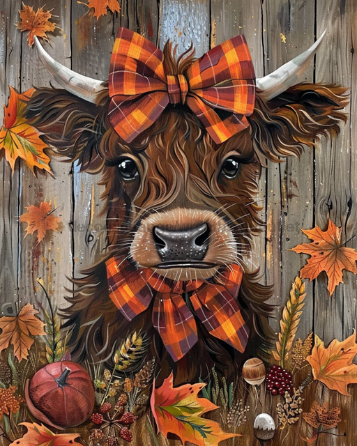 Cow Sign Fall Dco-01699 For Wreath 8X10’ Metal