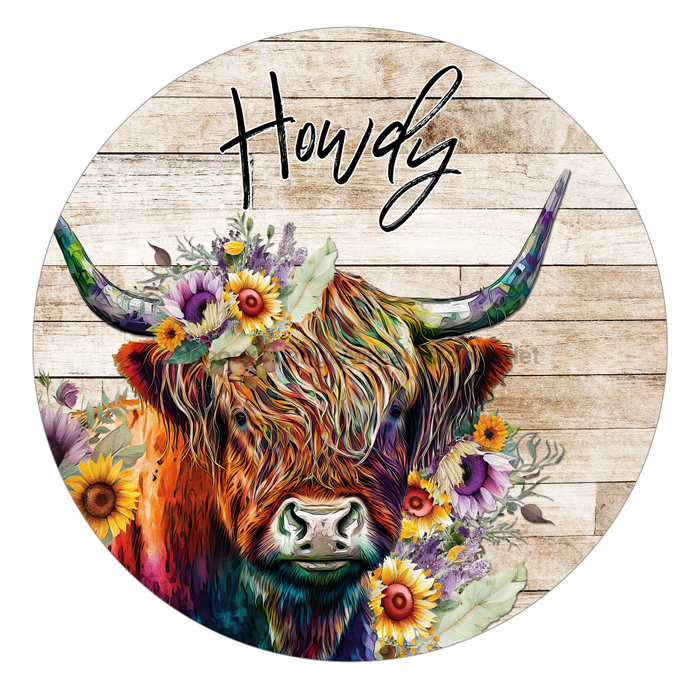 Cow Sign Farmhouse Decoe-5223 10’ Metal Round