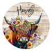 Cow Sign Farmhouse Decoe-5223 10’ Metal Round