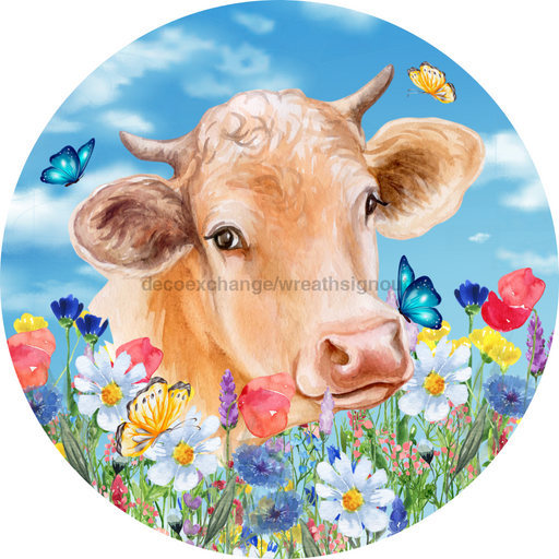 Cow Sign Spring Decoe-5217 10’ Metal Round