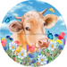 Cow Sign Spring Decoe-5217 10’ Metal Round