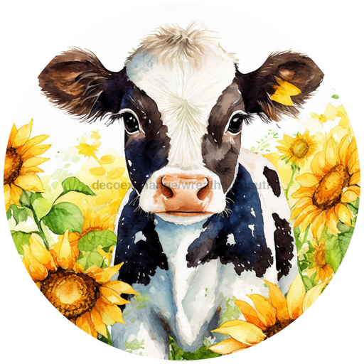 Cow Sign Sunflower Decoe-5190 10’ Metal Round