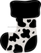 Cow Stocking Sign Animal Print Door Hanger Wood Sign Decoe-W-194 22