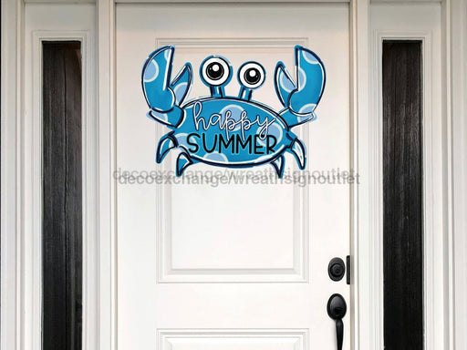 Crab Sign Summer Beach Wood Sign Door Hanger Decoe-W-123 22