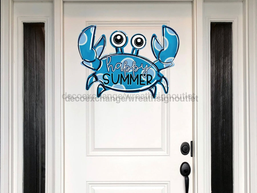 Crab Sign Summer Beach Wood Sign Door Hanger Decoe-W-123 22
