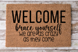 Crazy As They Come - Funny Door Mat - 30x18" Coir Door Mat - DECOE-CM-054 - DecoExchange