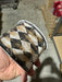 Cream Canvas/Black Faded Harlequin/Gold Metallic 2.5’’X10Y 72437-40-20 Ribbon