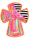 Cross Door Hanger Colorful Decoe-W-903720 22’ Wood