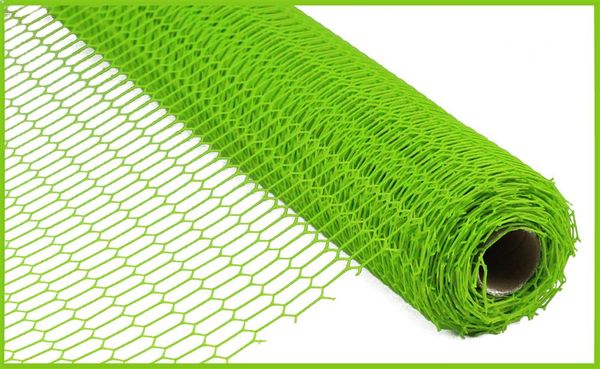 16"X10YD Open Netting Mesh Apple Green RF2426N9