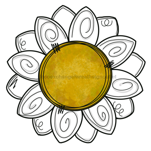 Daisy Wood Wreath Sign Mj-W-00060 14’