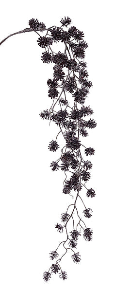 39.5"L Mini Pinecone Hanging Branch Brown/Whitewash XD3300J2